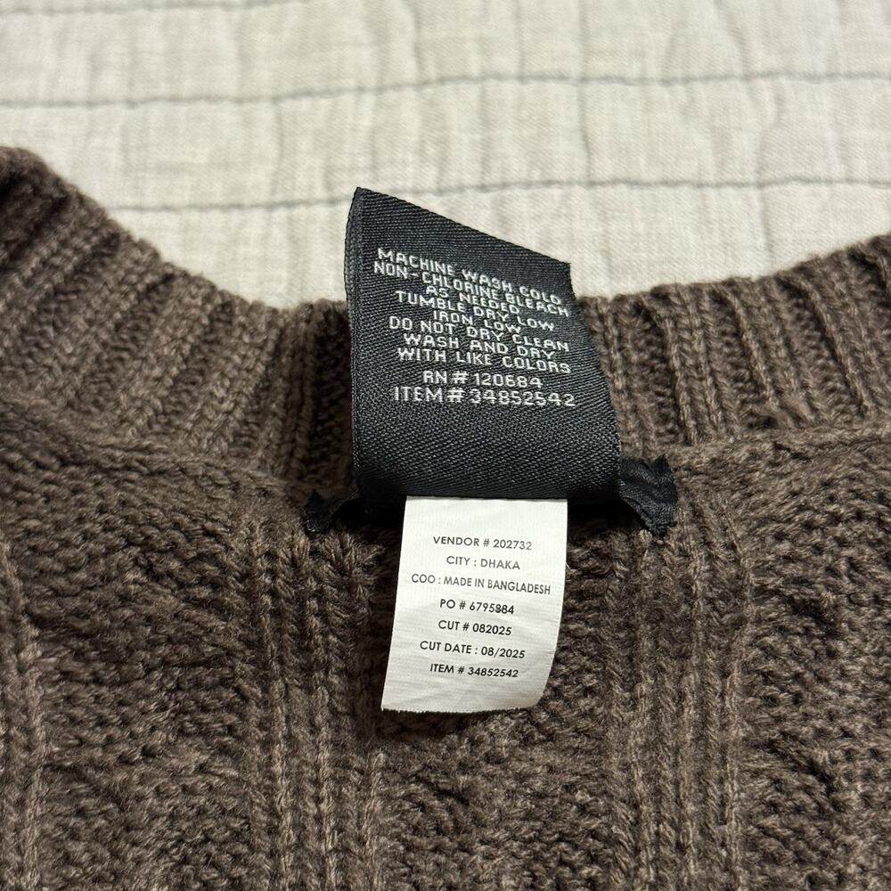 Thorn & Fable Mushroom & Frog Cable Knit Cardigan Size Large - Picture 3 of 7